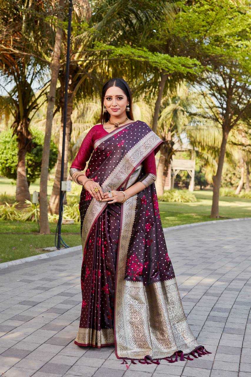 YNF SATIN SILK  RIN144  SARASWATI SAREES WHOLESALE  KANJEEVARAM SATIN SILK BUTTA WORK SAREES MANUFACTURER