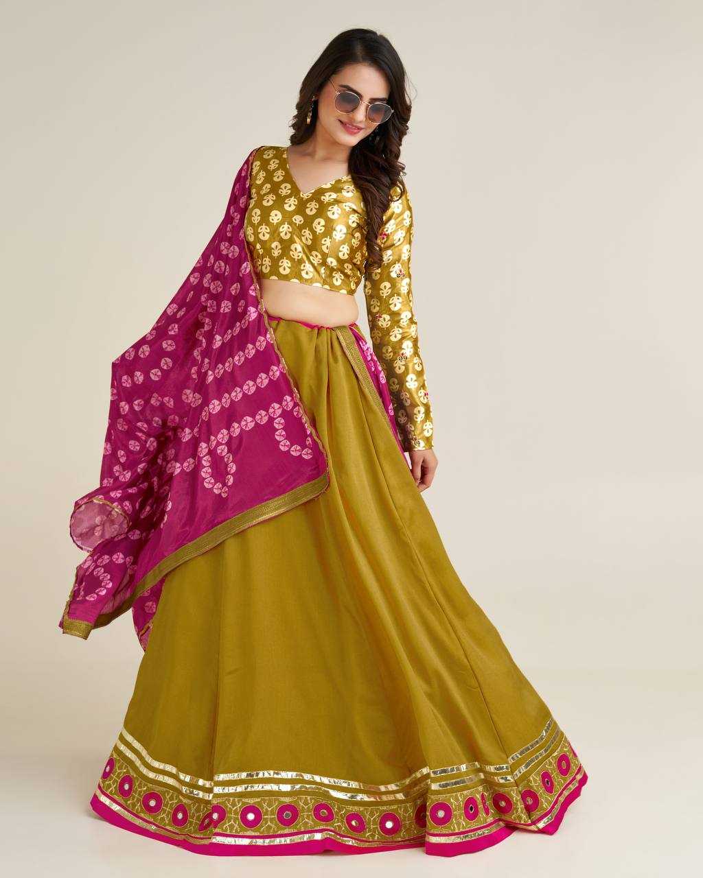 YNF SILK LEHENGA KESH270 259 LEHENGAS WHOLESALE THREAD MIRROR WORK SILK LEHENGAS MANUFACTURER