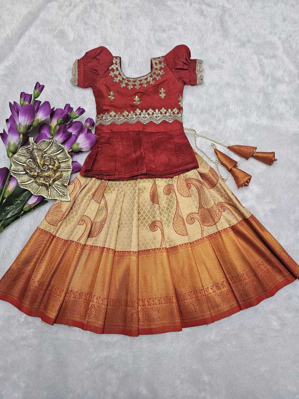 Ynf Silk RIN161 RPVR30 Kids Wear Wholesale Kids Lehenga Kids Lehenga Choli Baby Girl Lehenga Manufacturer