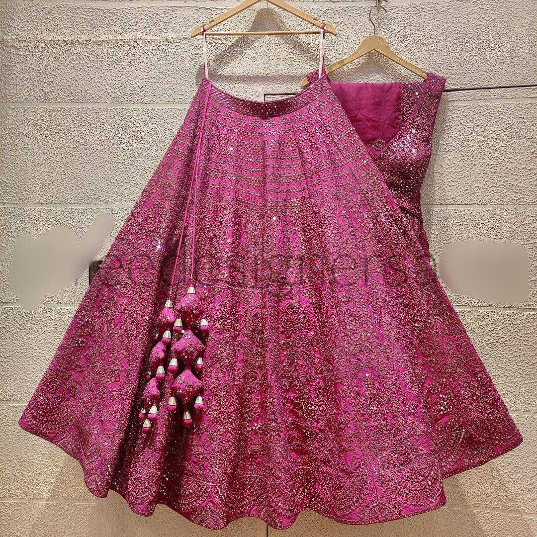 YNF SOF TAPETA SILK KESH138 1006 LEHENGAS WHOLESALE GEORGETTE EMBROIDERED SEQUENCE LEHENGAS MANUFACTURER