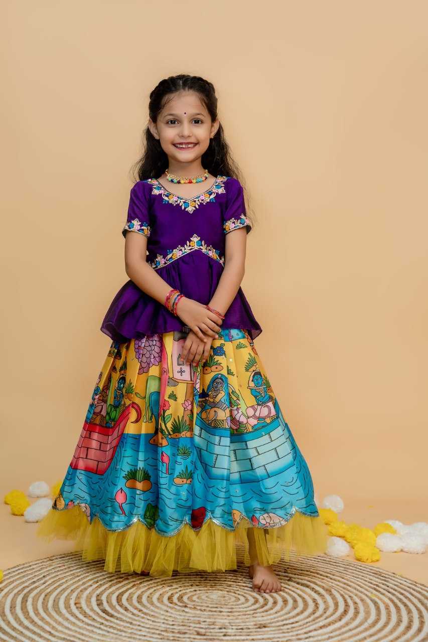 Ynf soft chinon KESH109 RRKT91 Kids Wear Wholesale Kids Gown Kids Lehenga Choli Kids Ethnic Gowns Manufacturer