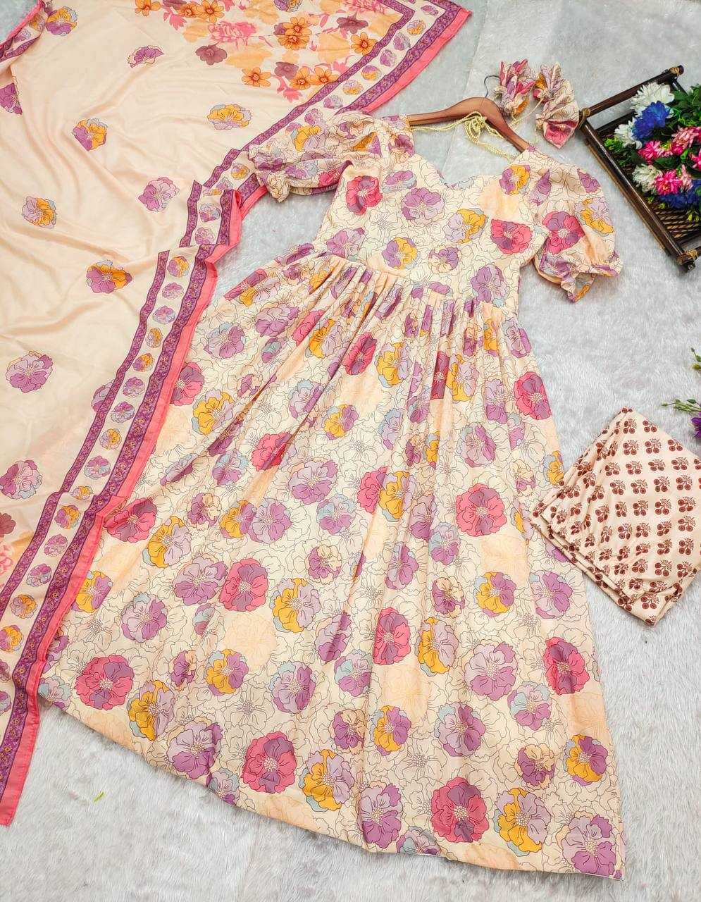 YNF SOFT COTTON KESH232 1464 SUIT WHOLESALE ANARKALI EMBROIDERY COTTON SUIT MANUFACTURER