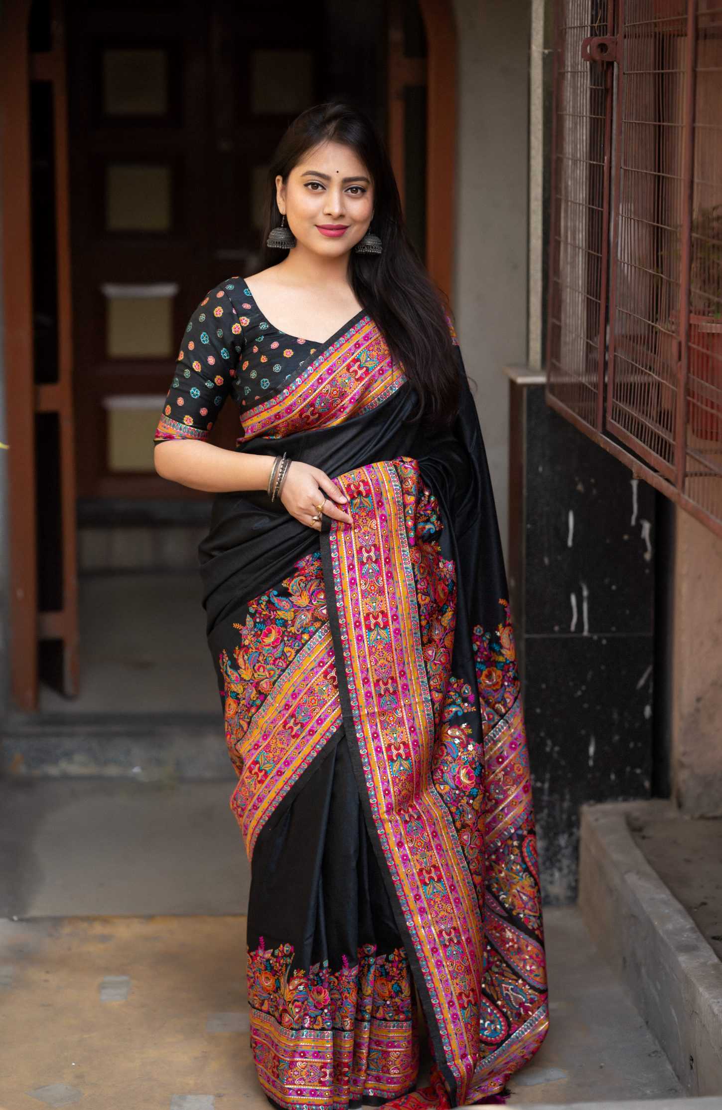 Ynf Soft Cotton RIN120 007 Sarees Wholesale Kashmiri Sarees Traditional Sarees Cotton Sarees Manufacturer