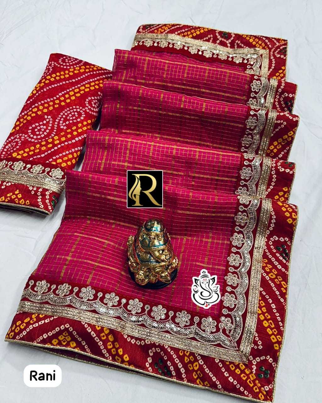 Ynf Soft Cotton Silk RIN164 RRS142 Sarees Wholesale Designer Sarees Fancy Sarees Bandhani Bandhej Sarees Manufacturer