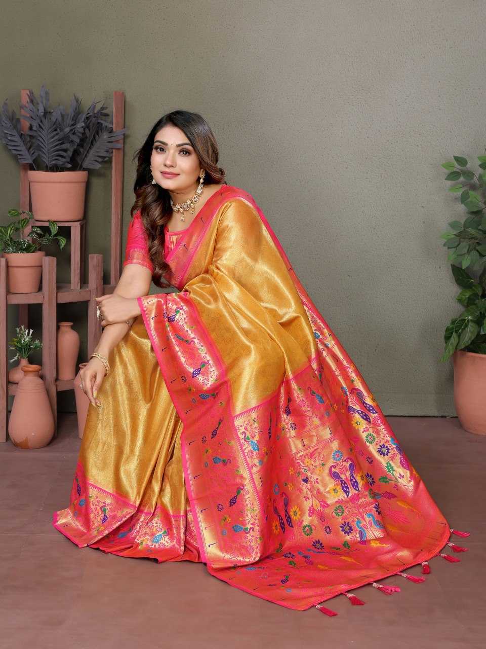 YNF TISSUE SILK RIN144 Mrudangi SAREE WHOLESALE DESIGNER PARTY WEAR TISSUES SILK SAREES MANUFACTURER