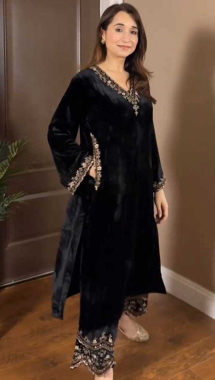 YNF VELVET RIN169 5810 SUITS & DRESSES WHOLESALE LADIES PALAZZO PAERTY SUITS MANUFACTURER