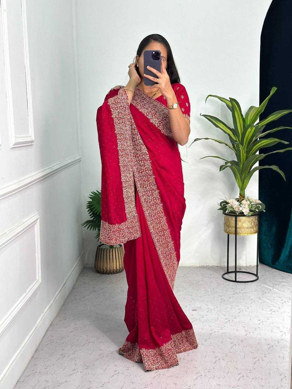 Ynf Vichitra Silk KESH336 PNF01 Silk Sarees Wholesale Heavy Silk Sarees Designer Silk Sarees Embroidered Silk Sarees Manufacturer