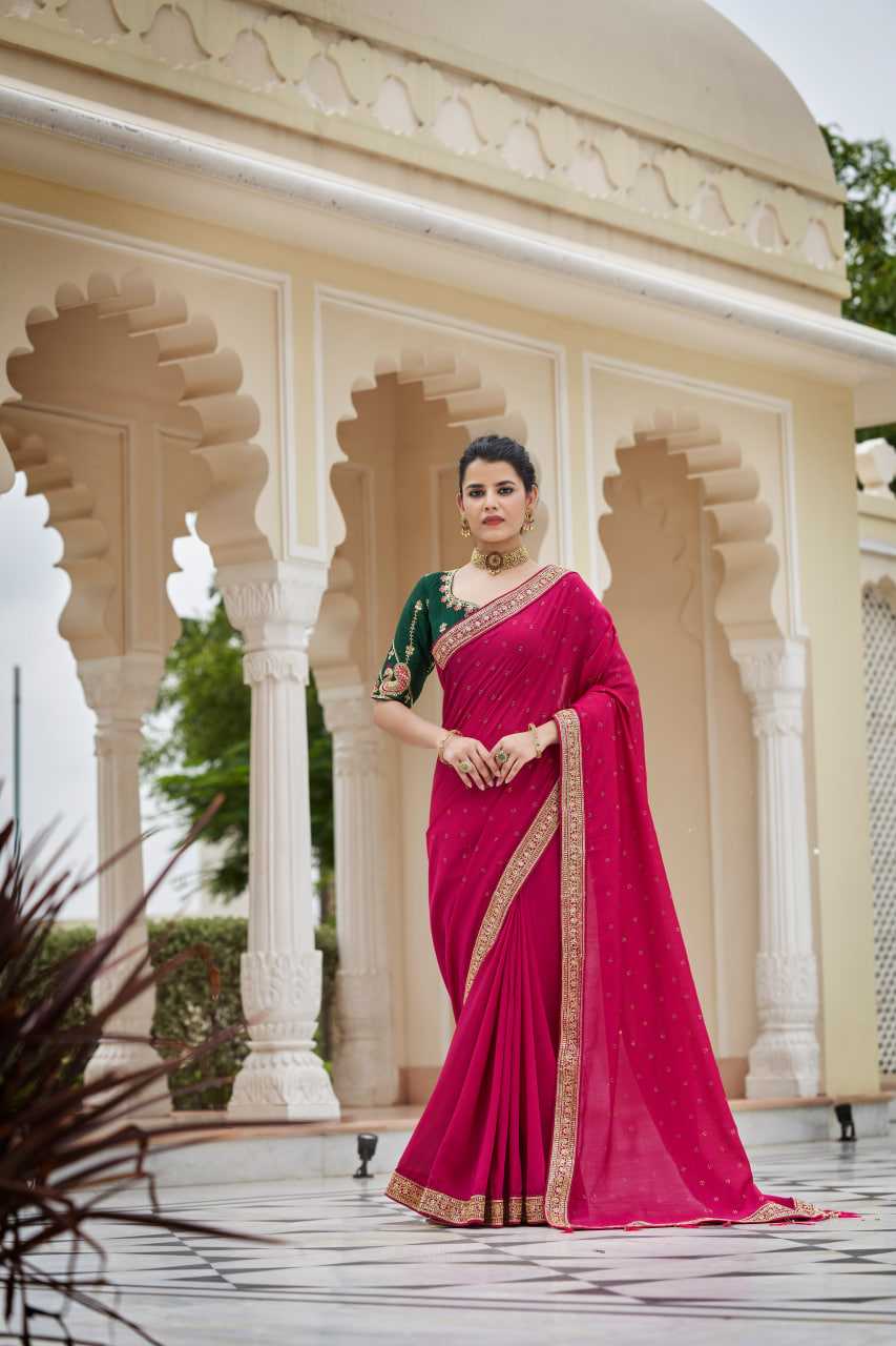 Ynf Vichitra Silk KESH417 5419 Sarees Wholesale Party Wear Sarees Swarovski Sarees Sarees With Blouse Manufacturer