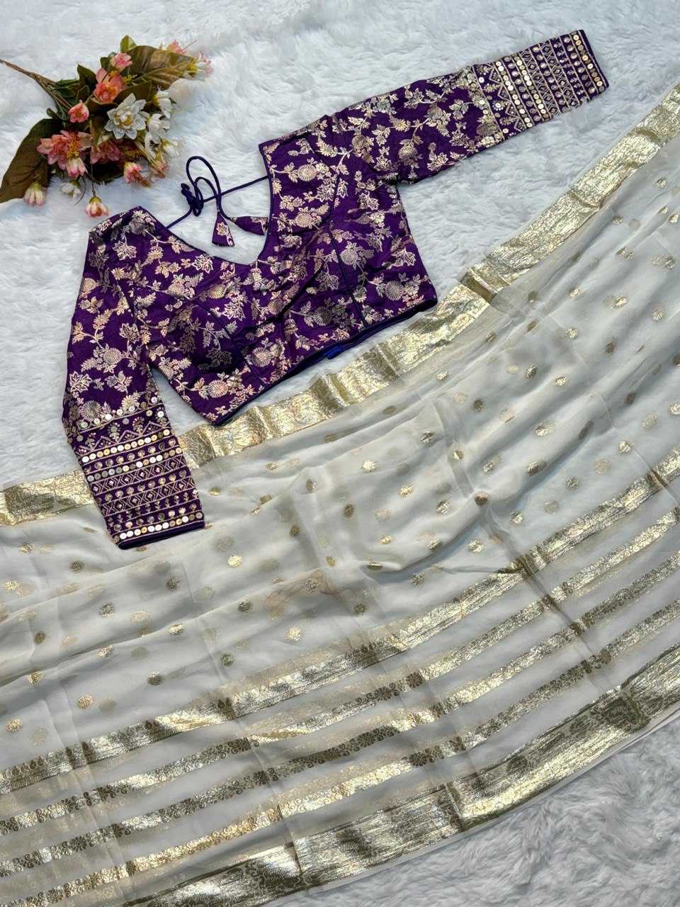 Ynf Viscose KESH162 VRT27 Sarees Wholesale Embroidered Sarees Viscose Saree Zari Sarees Manufacturer