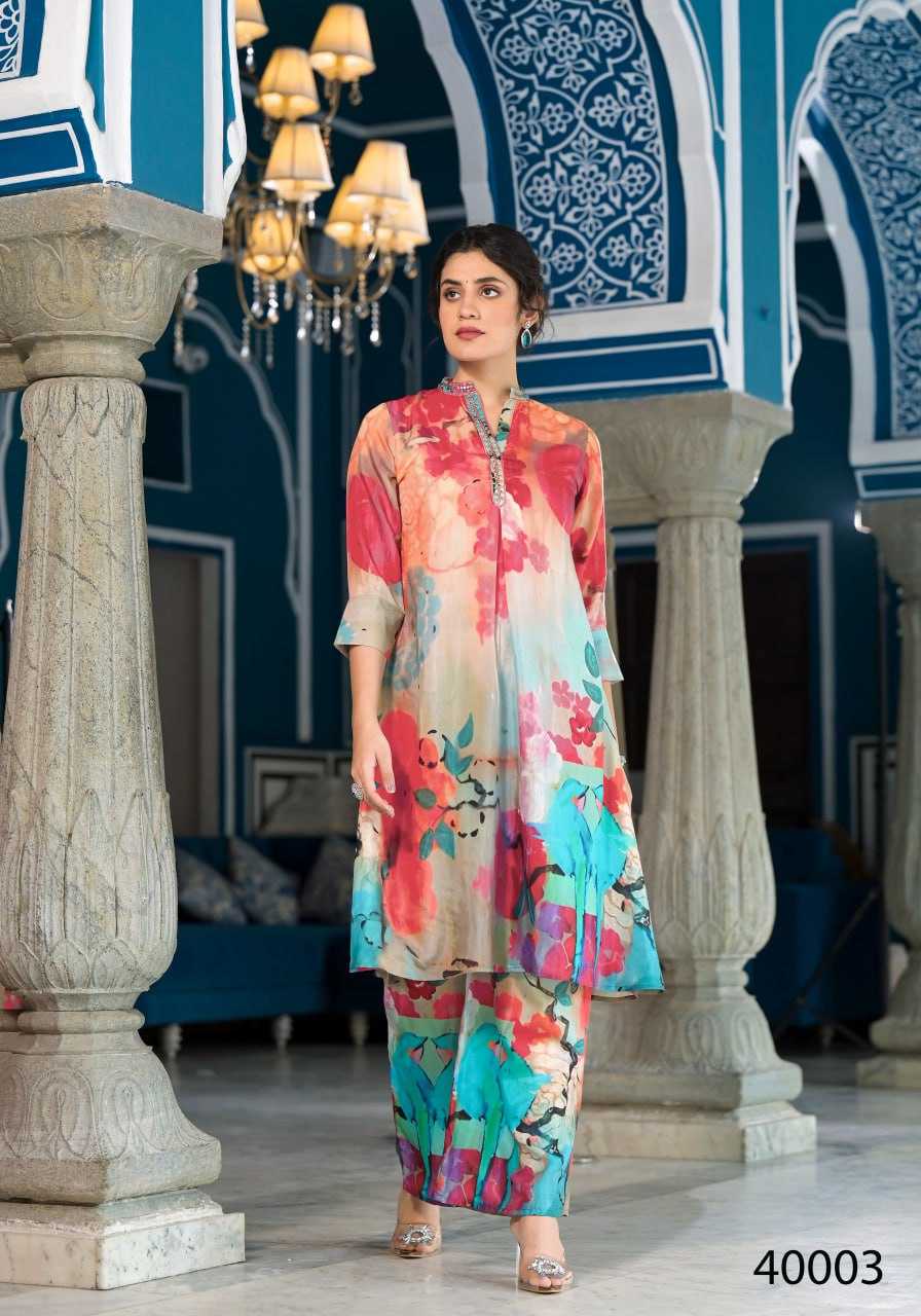 YNF VISCOSE MASLIN RIN131 40001 KURTI WHOLESALE PRINTED PARTY WEAR KURTI WITH BOTTOM MANUFACTURER