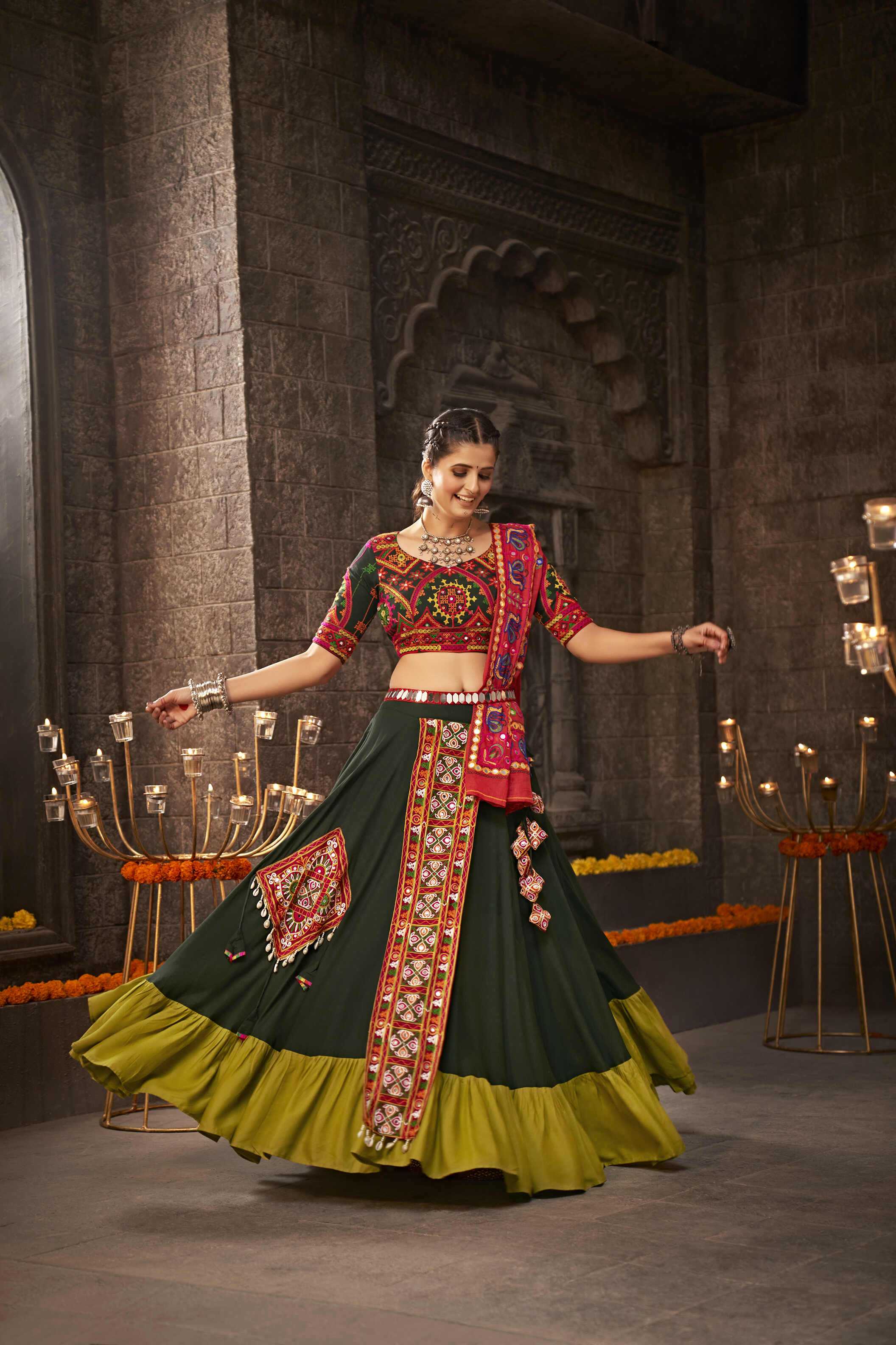 Ynf Viscose Rayon KESH417 2345 Lehengas Wholesale Wedding Lehenga Embroidered Lehenga Mirror Work Lehenga Manufacturer