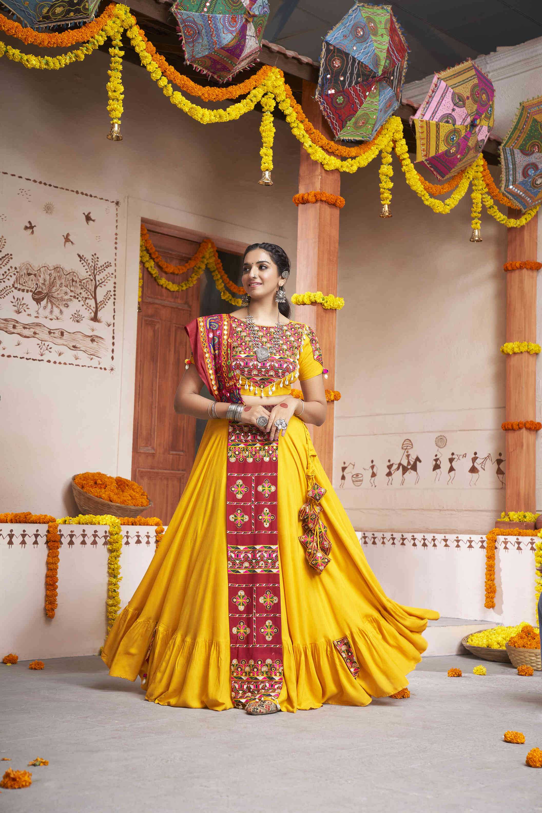 Ynf Viscose Rayon KESH417 2367 Lehengas Wholesale Embroidered Lehenga Bollywood Lehenga Choli Mirror Work Lehenga Manufacturer