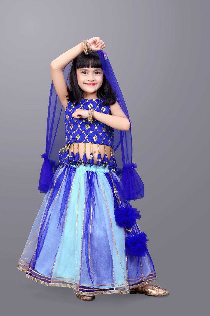 Ynf Art Silk KESH461 HK 21 Kids Wear Wholesale Kids Lehenga Choli Baby Girl Lehenga Manufacturer