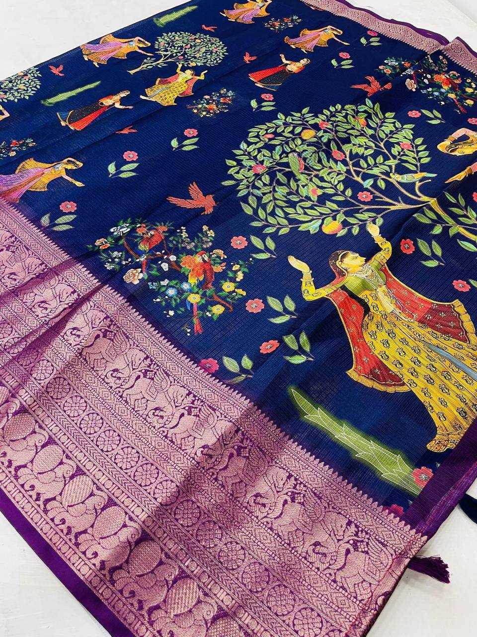 Ynf Banarasi Warm silk RIN124 Warm silk dingli Sarees Wedding Collections Festive Collections Wholesale Printed Sarees Silk Sarees Festive Sarees Manufacturer