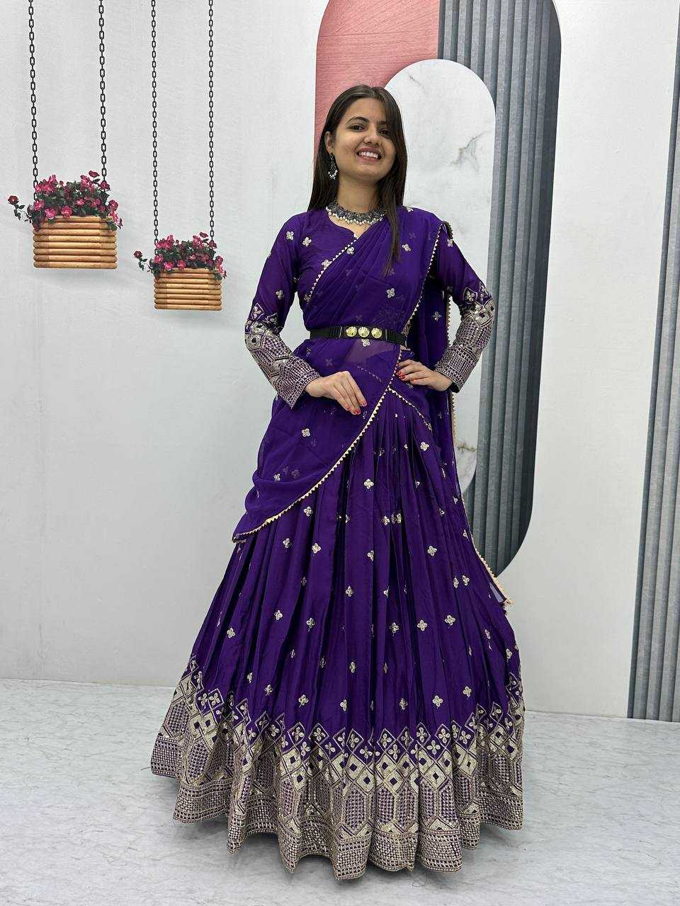 Ynf Chinon KESH120 225 Lehengas Wedding Collections Festive Collections Wholesale Embroidered Lehenga Designer Lehenga Choli Lehenga With Dupatta Manufacturer