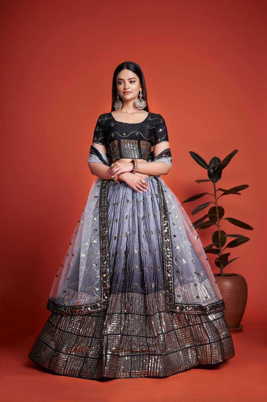 Ynf Chinon KESH295 267 Lehengas Wholesale Embroidered Lehenga Heavy Lehenga Sequins Lehenga Manufacturer