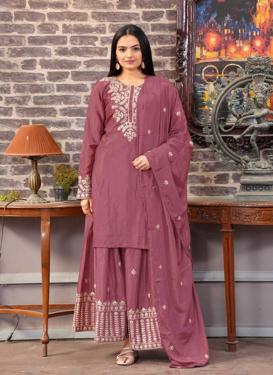 Ynf Chinon KESH394 42 Suits & Dresses Wedding Collections Festive Collections Wholesale Sharara Salwar Suits Embroidery Suits Wedding Outfits Manufacturer