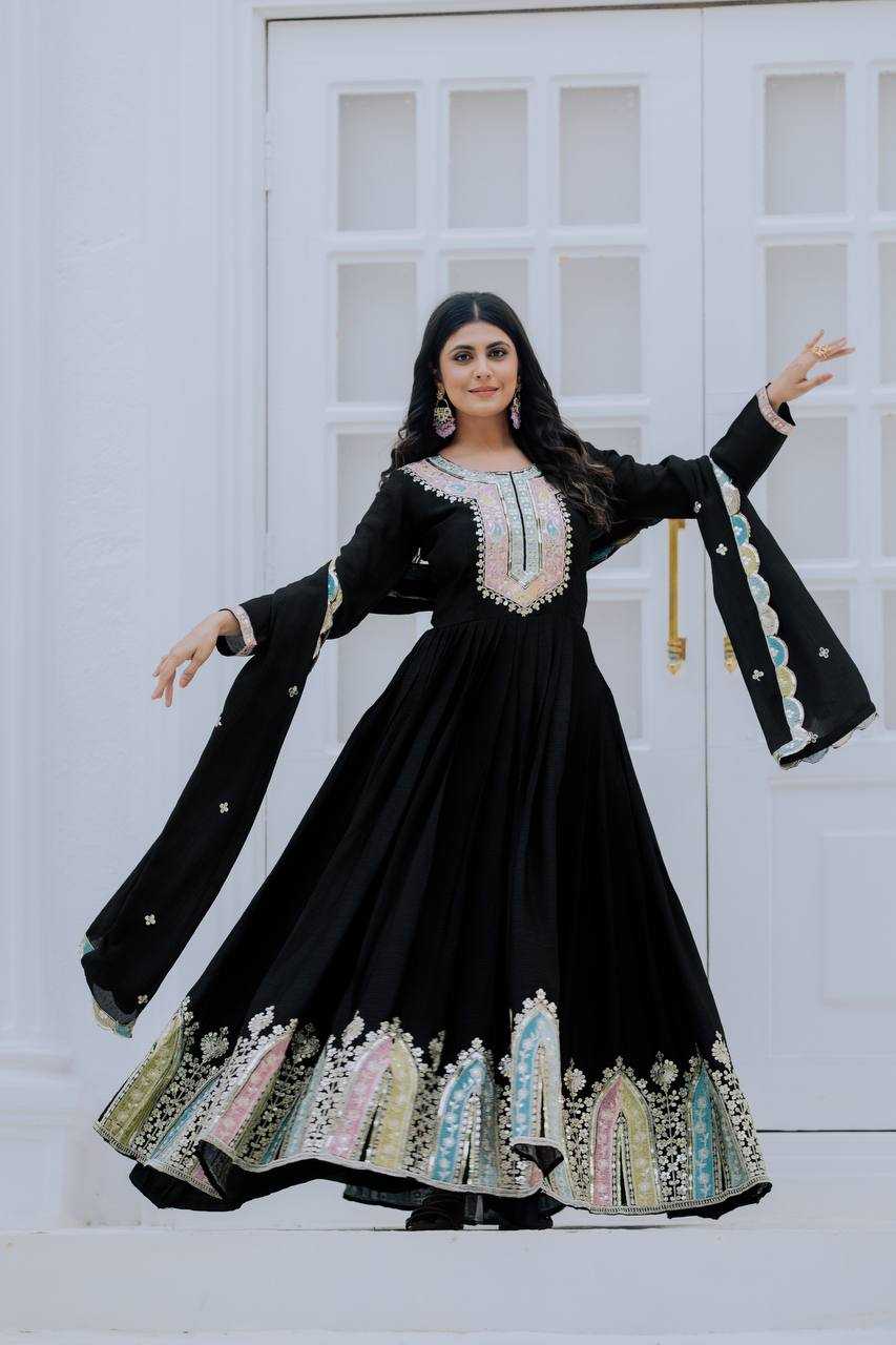 Ynf Chinon Silk KESH128 5002 Suits & Dresses Wedding Collections Festive Collections Wholesale Embroidery Suits Anarkali Suits Party wear suits Manufacturer