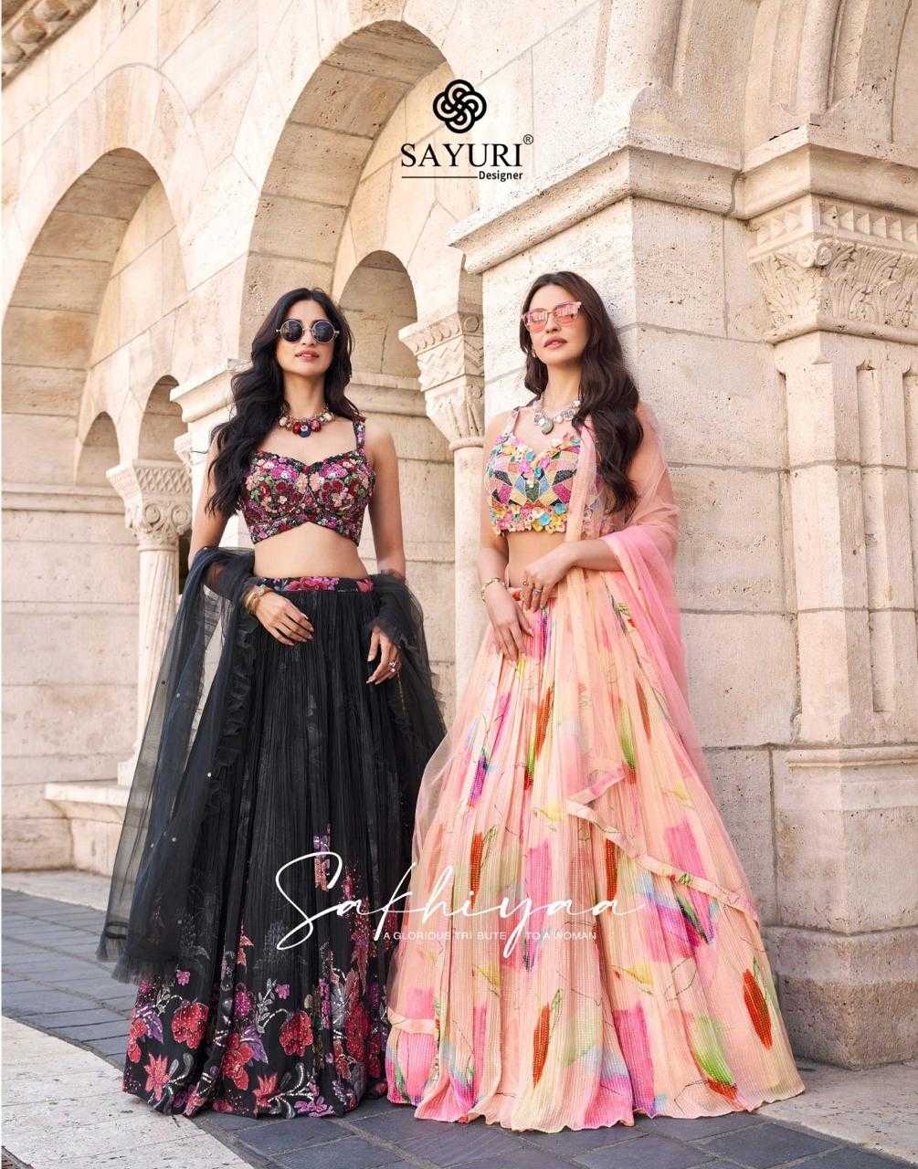 Ynf Chinon Silk KESH443 SAYURI DESIGNER-SAKHIYAA Setwise Collections Wholesale Sale Catalogs Manufacturer