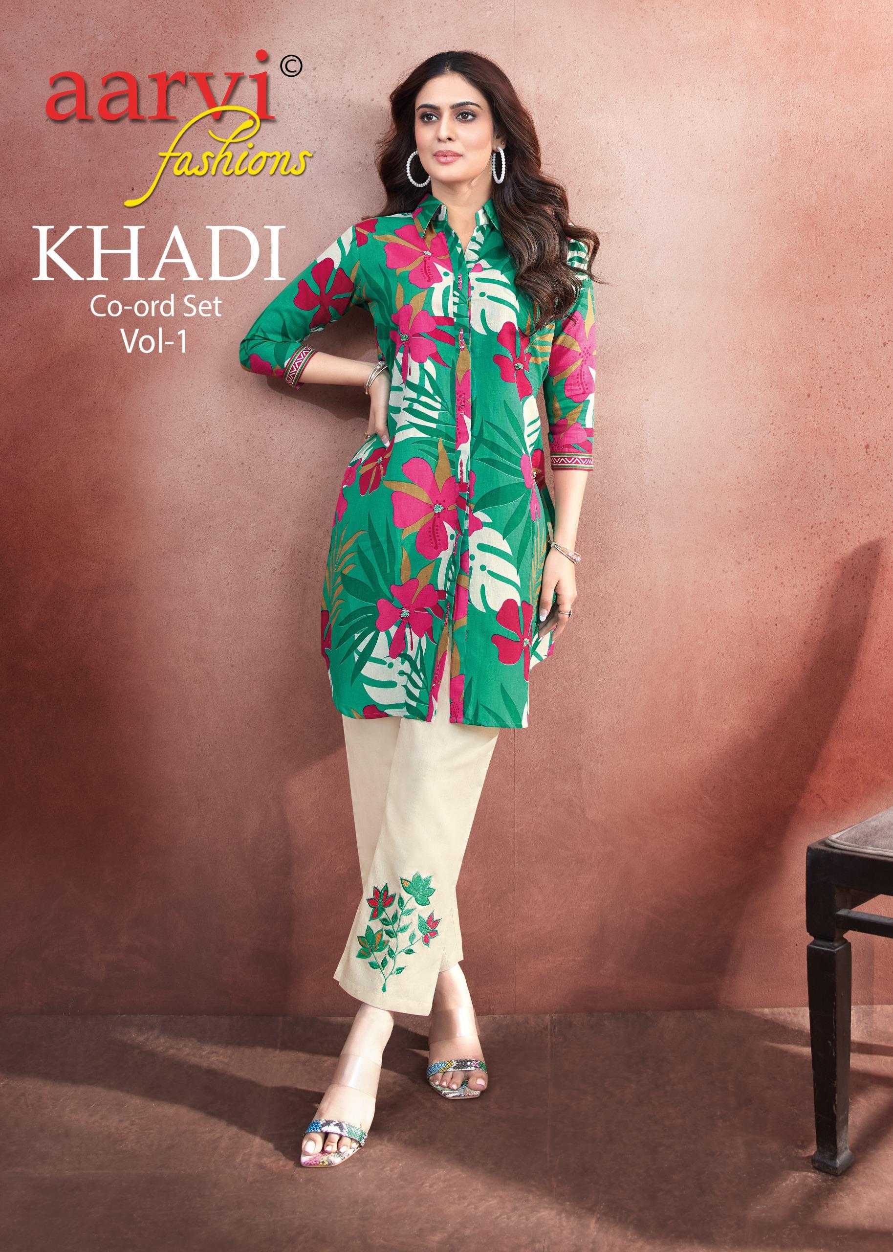 Ynf Cotton KESH443 AARVI-KHADI VOL 1 Setwise Collections Wholesale Kurtis Catalogs Manufacturer