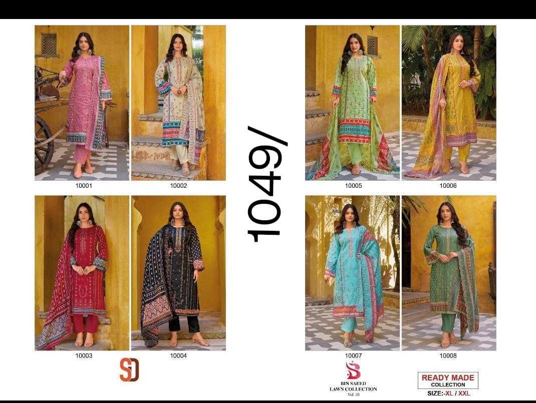 Ynf Cotton KESH445 SHRADDHA-BIN SAEED VOL10 Setwise Collections Wholesale Pakistani Suits Catalogs Manufacturer