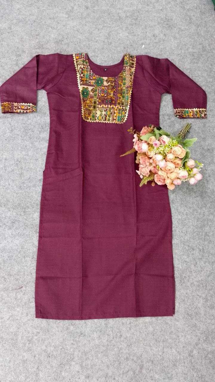 Ynf Cotton KESH461 HK 29 Kurti Wholesale Printed Kurtis Embroidered Kurtis Manufacturer