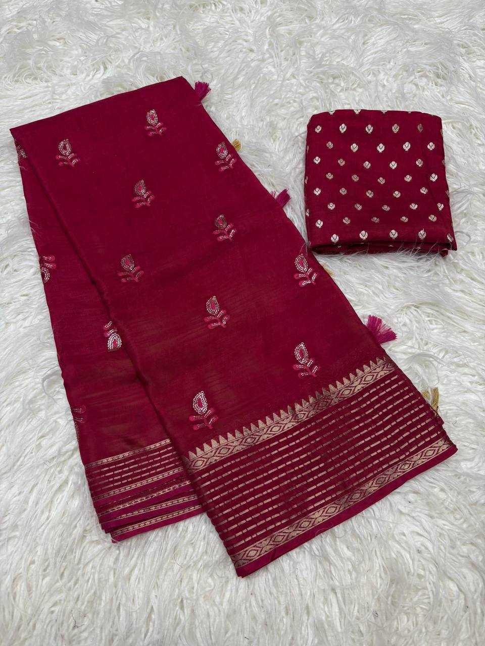 Ynf Crepe Silk RIN124 Tilak Viscose Crepe Saree Sarees Wedding Collections Festive Collections Wholesale Jacquard Saree Viscose Saree Sarees With Blouse Manufacturer