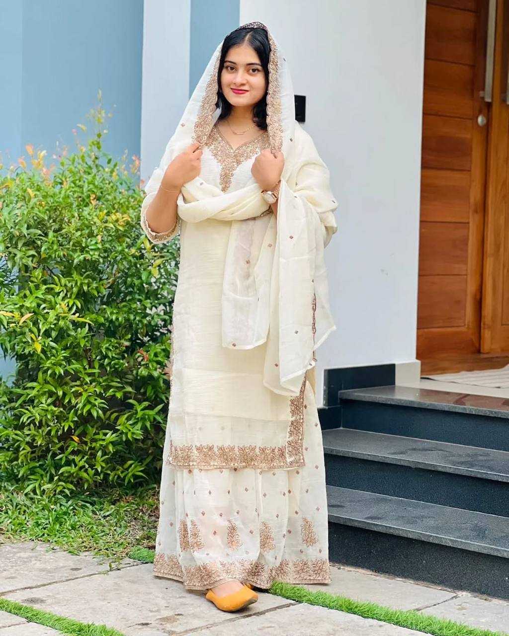 Ynf Crunchi KESH121 1666 Suits & Dresses Wedding Collections Festive Collections Wholesale Sharara Salwar Suits Ladies Silk Suit White Salwar Suit Manufacturer