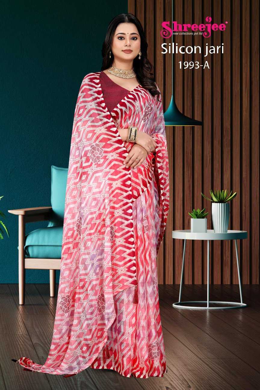 Ynf Fancy KESH441 SILICON JARI-1993 Setwise Collections Wholesale Printed Sarees Catalogs Manufacturer