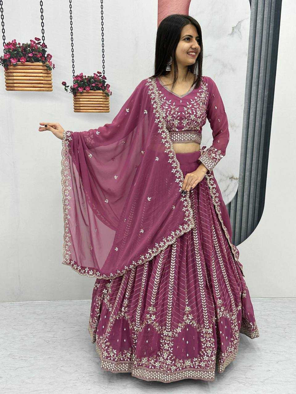 Ynf Faux Georgette KESH119 020 Lehengas Wholesale Fancy Lehenga Designer Lehenga Choli Georgette Lehenga Manufacturer