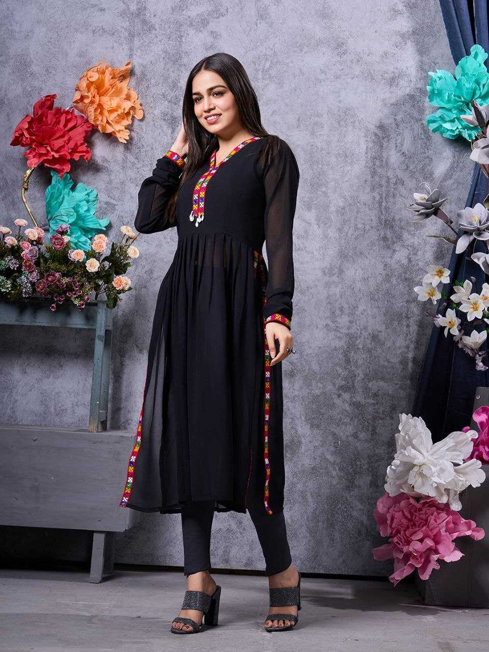 Ynf Faux Georgette KESH243 1026 Kurti Wholesale Festive Kurtis Designer Kurtis Georgette Kurti Manufacturer