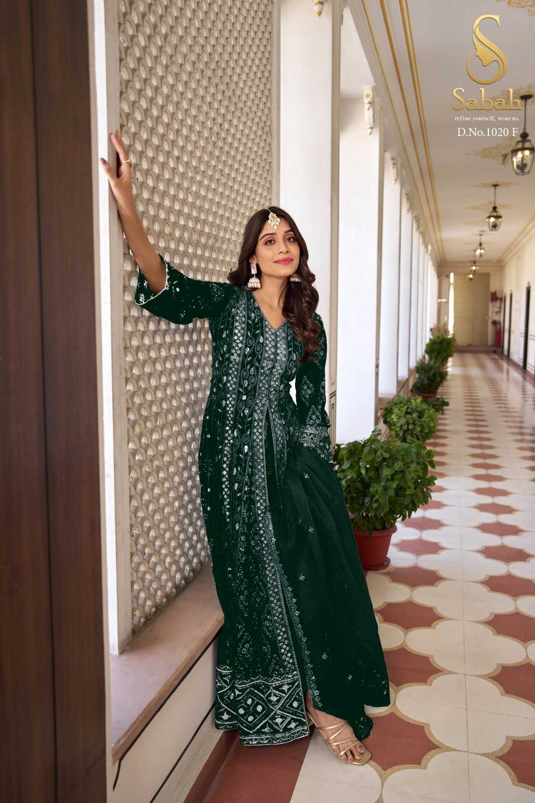 Ynf Faux Georgette RIN184 SABAH-RUHANI Suits & Dresses Islamic Clothing Festive Collections Wholesale Georgette Suit Anarkali Suits Eid Collections Manufacturer