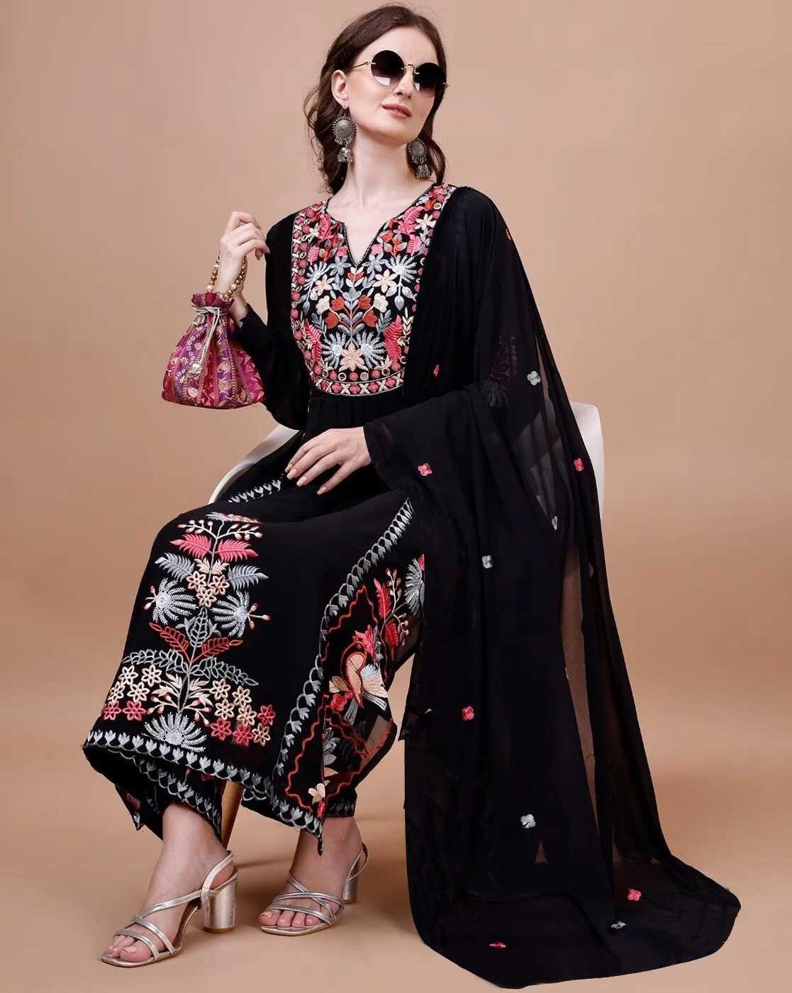 Ynf Georgette KESH334 BEAUTY Suits & Dresses Wedding Collections Festive Collections Wholesale Embroidery Suits Georgette Suit Designer Suits Manufacturer