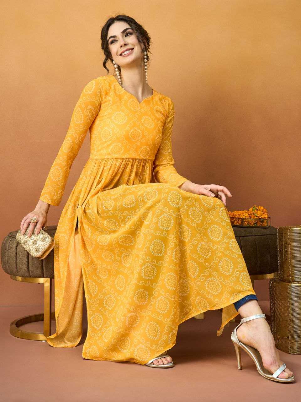 Ynf Georgette KESH459 1232 Kurti Wedding Collections Festive Collections Wholesale Party Wear Kurtis Fancy Kurti Georgette Kurti Manufacturer