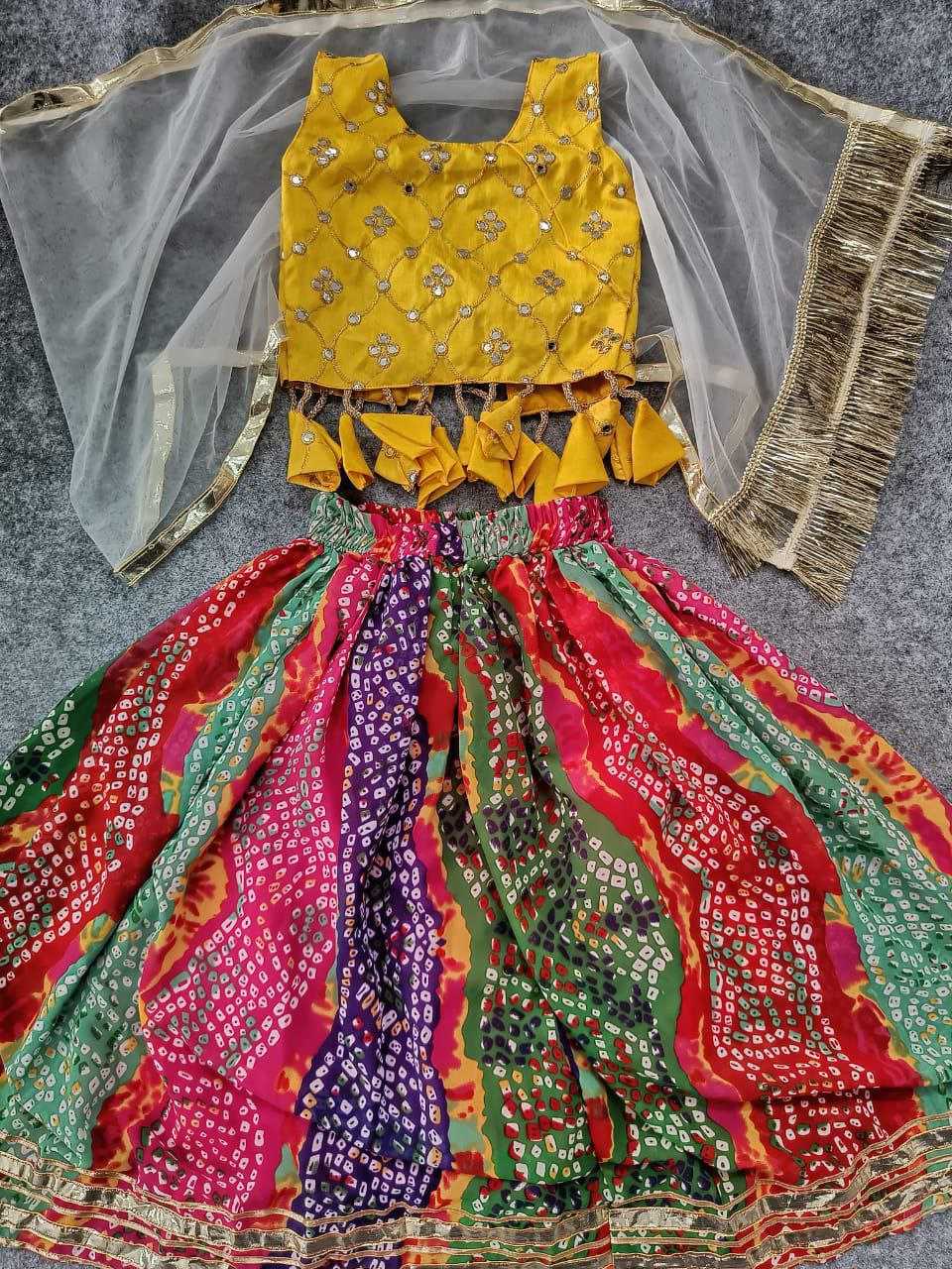 Ynf Georgette KESH461 HK 55 Kids Wear Wholesale Kids Lehenga Choli Kids Festive Wear Manufacturer