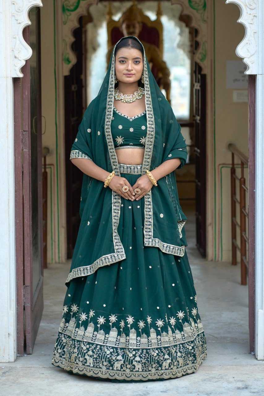 Ynf Georgette RIN119 9023 Lehengas Wedding Collections Festive Collections Wholesale Embroidered Lehenga Georgette Lehenga Sequins Lehenga Manufacturer