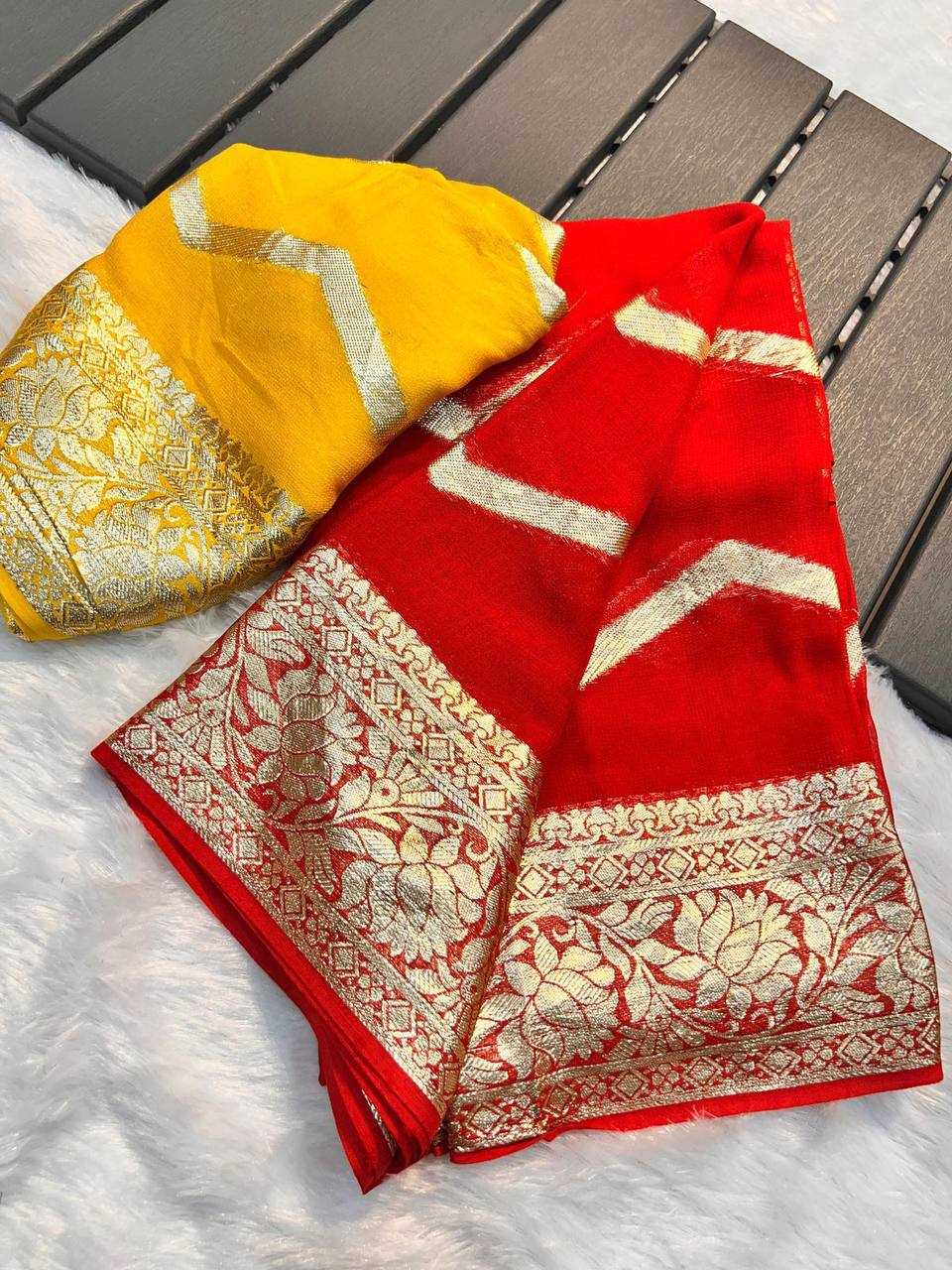 Ynf Georgette RIN124 RIE38 Sarees Diwali Collections Festive Collections Wholesale Georgette Sarees Viscose Saree Sarees With Blouse Manufacturer