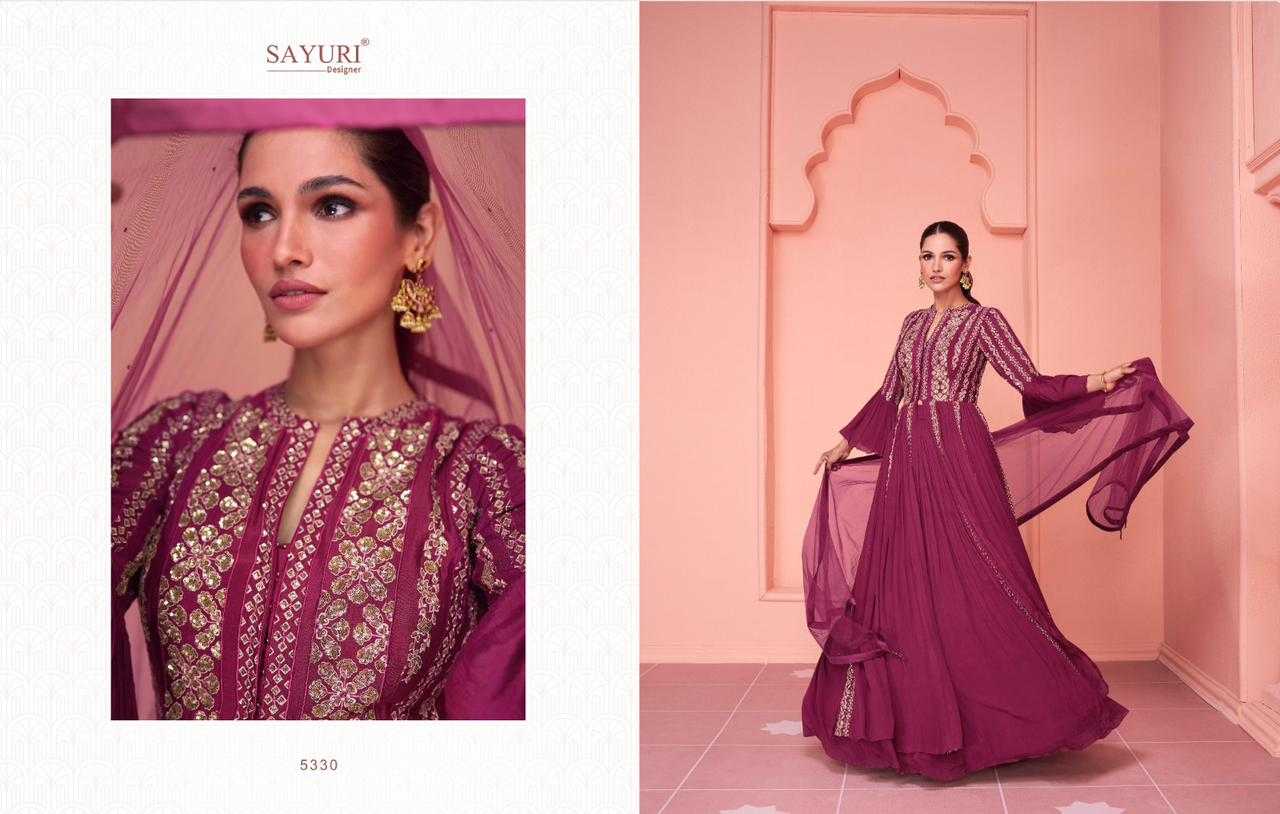 Ynf Georgette RIN184 SAYURI DESIGNER-KIARAA Gowns Wedding Collections Festive Collections Wholesale Fancy Gowns Georgette Gown Embellished Gowns Manufacturer