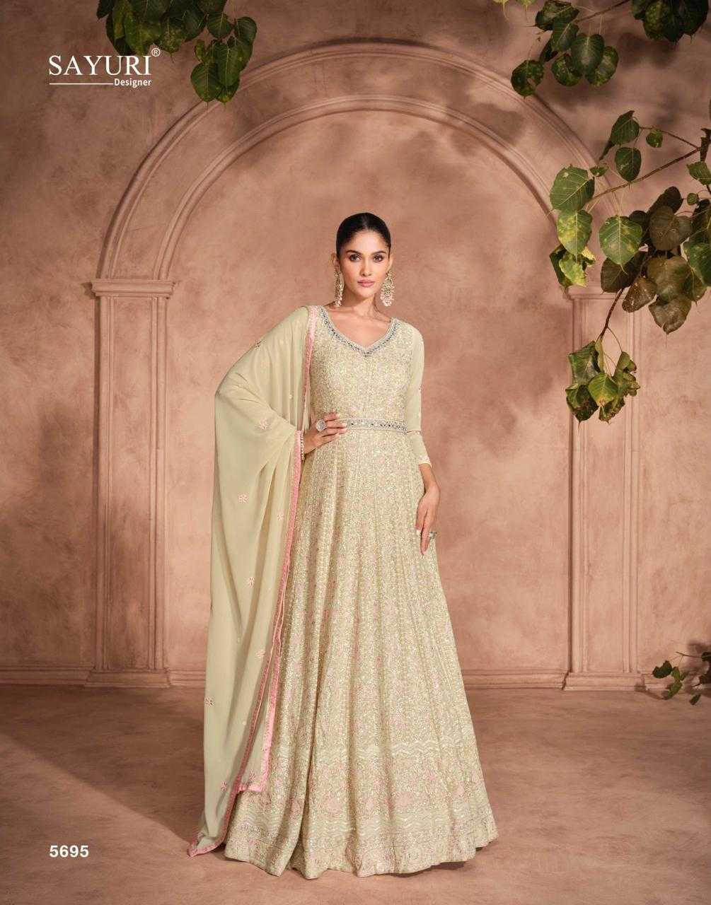 Ynf Georgette RIN184 SAYURI DESIGNER-RIVAAH Gowns Islamic Clothing Festive Collections Wholesale Georgette Gown Embroidered Gown Eid Collections Manufacturer