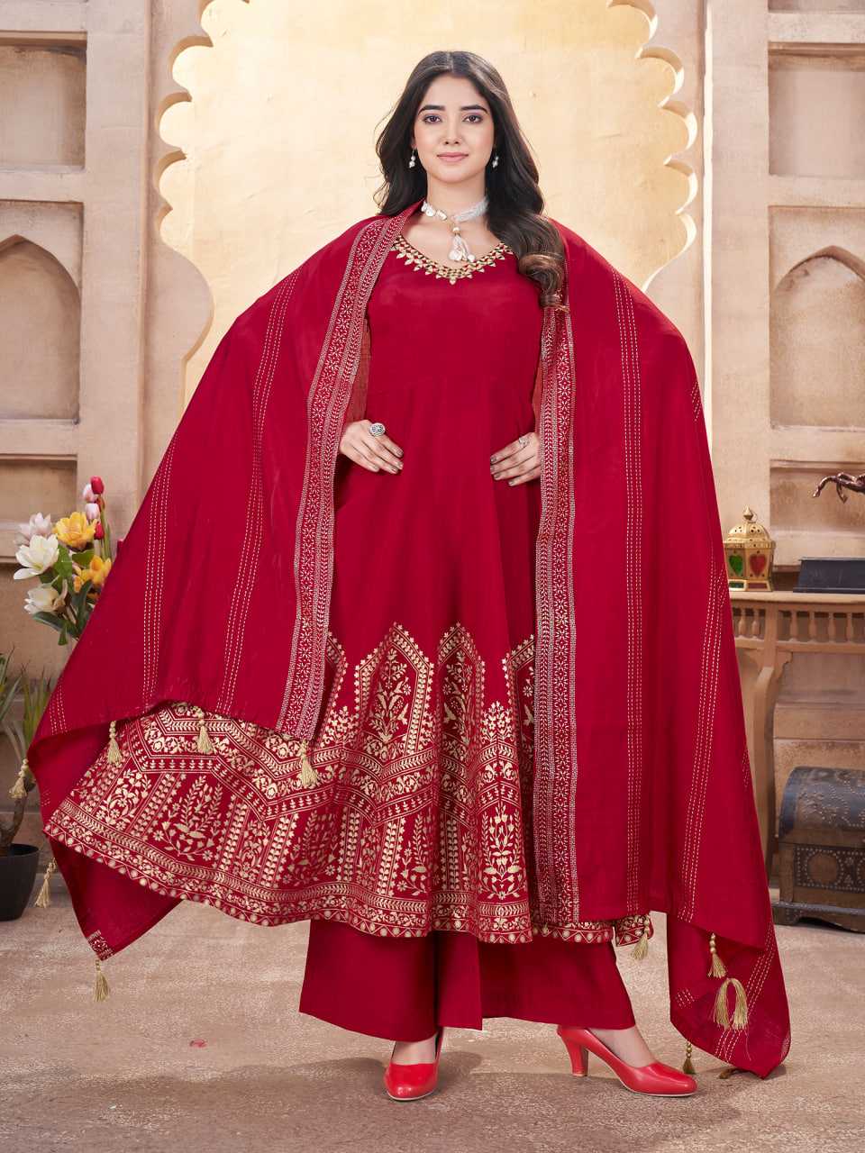 Ynf Heavy Roman Silk KESH417 41004 Suits & Dresses Wedding Collections Festive Collections Wholesale Silk Dresses Gown Dresses Wedding Outfits Manufacturer