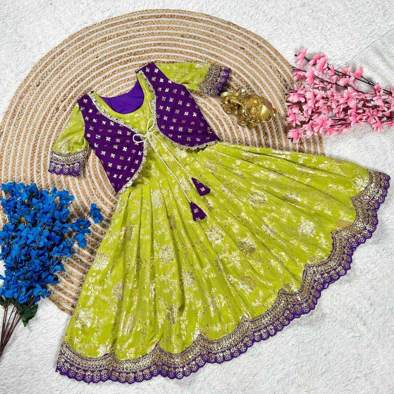 Ynf Heavy Silk KESH109 RRK115 Kids Wear Wholesale Kids Lehenga Embroidered Frock Kids Ghagra Choli Manufacturer