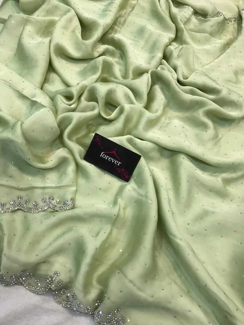 Ynf Imported KESH195 MALAI MIRROR Sarees Wedding Collections Teej Sarees Wholesale Party Wear Sarees Stone Work Saree Swarovski Sarees Manufacturer