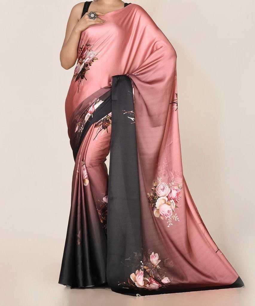 Ynf Japan Sartin RIN119 GRO02 Sarees Wedding Collections Festive Collections Wholesale Printed Sarees Lace Border Sarees Satin Sarees Manufacturer