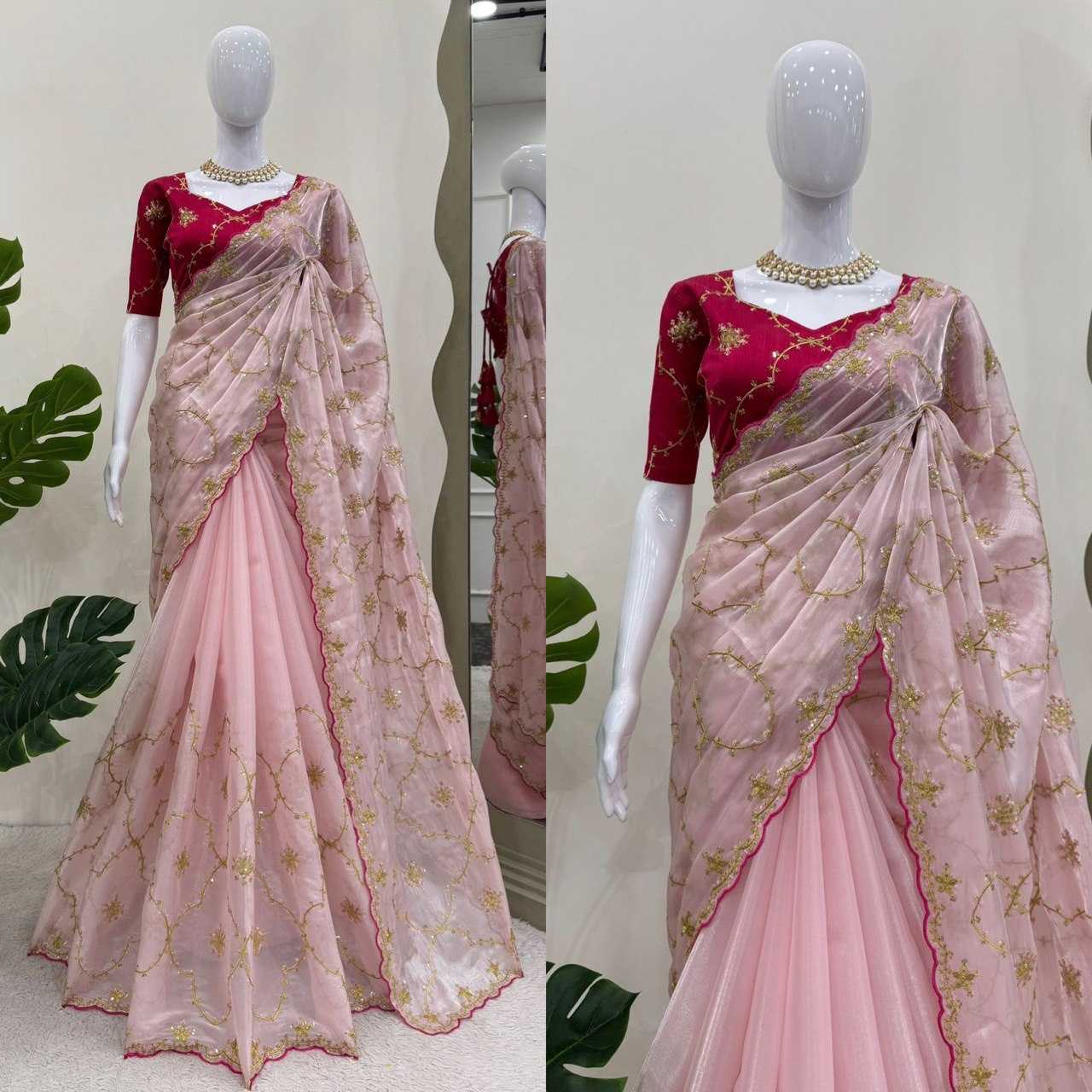 Ynf Jimmy Choo RIN133 561 Sarees Wedding Collections Festive Collections Wholesale Jimmy Choo Sarees Party Wear Sarees Sequence Sarees Manufacturer