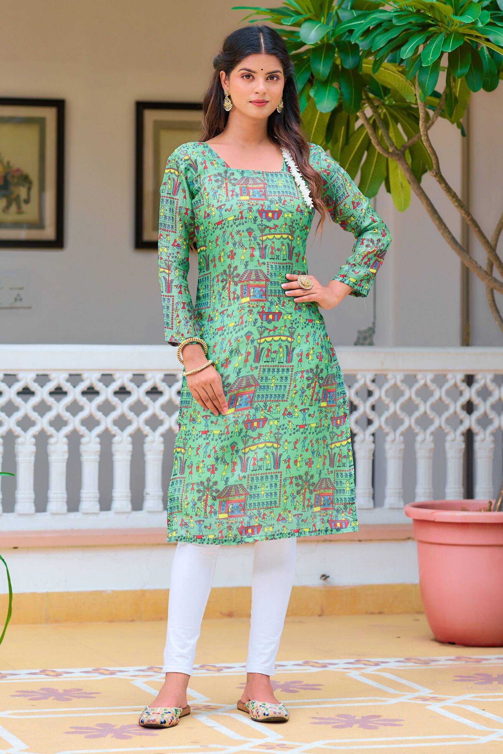 Ynf Kota Checks KESH243 1038 Kurti Wholesale Party Wear Kurtis Printed Kurtis Green Kurtis Manufacturer