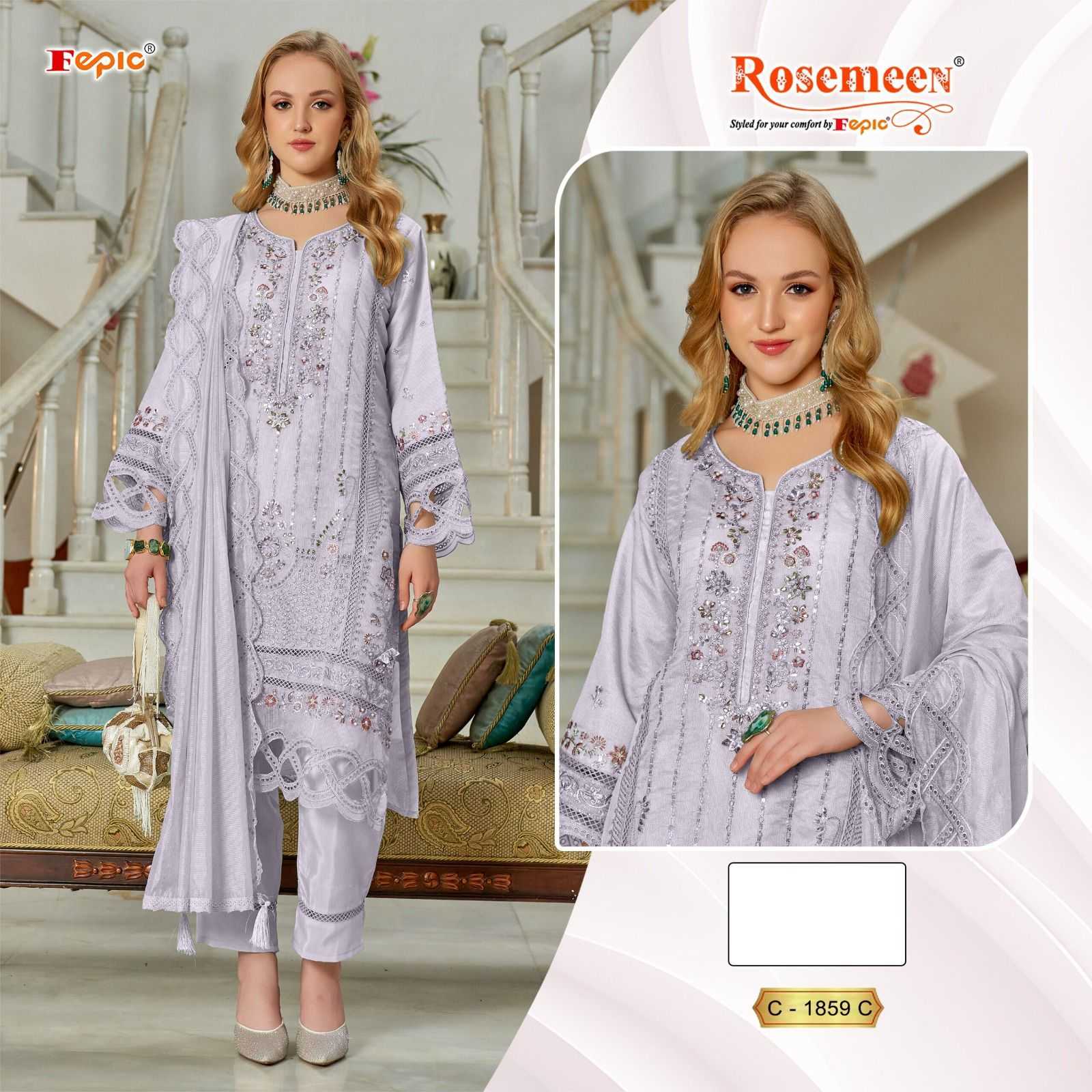 Ynf Kota Chex KESH446 FEPIC ROSEMEEN-1859 Suits & Dresses Islamic Clothing Festive Collections Wholesale Pakistani Suits Unstitched Suits Embroidery Suits Manufacturer