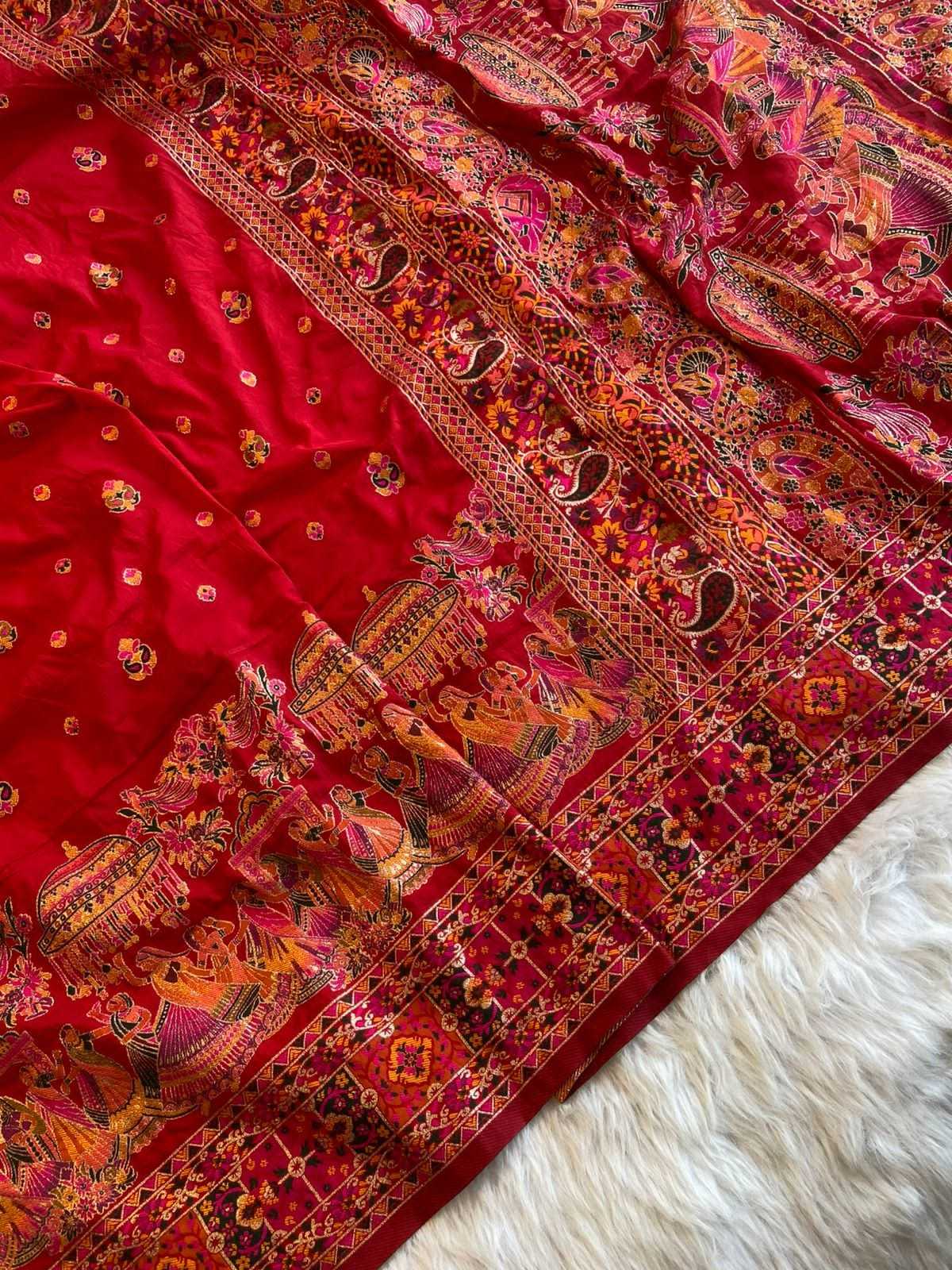 Ynf Pashmina KESH101 ANT11 Sarees Wholesale Fancy Sarees Kashmiri Sarees Festive Sarees Manufacturer