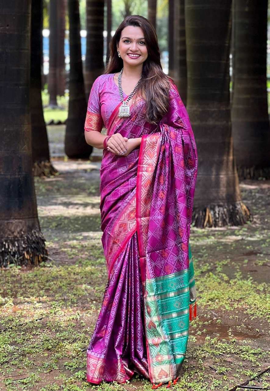 Ynf Patola Silk RIN116 PATOLA Silk Sarees Wholesale Brocade Sarees Patola Sarees Zari Border Silk Sarees Manufacturer