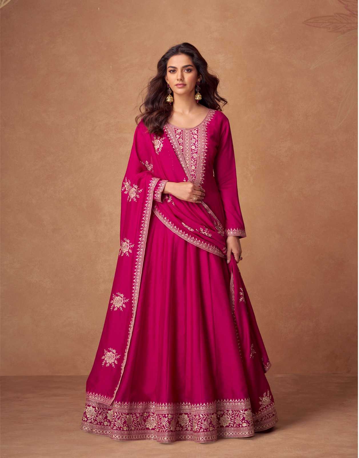 Ynf Premium Silk RIN184 AASHIRWAD CREATION-RASHMIKA Gowns Wedding Collections Festive Collections Wholesale Fancy Gowns Anarkali Gown Party Gowns Manufacturer