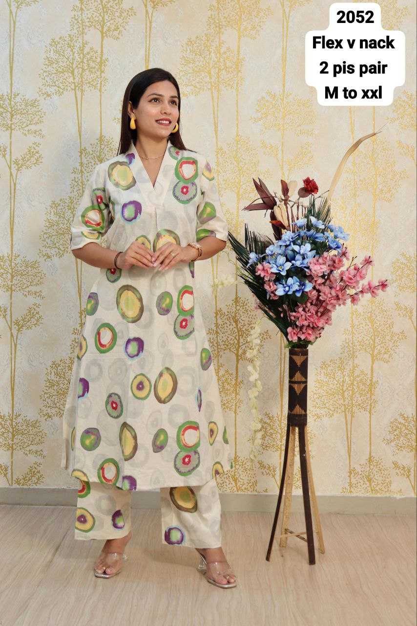 Ynf Pure Cotton KESH257 TAC03 Kurti Wedding Collections Festive Collections Wholesale Fancy Kurti V-Neck Kurtis Kurti With Palazzo Manufacturer